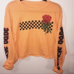 Yellow Rose Crop Top